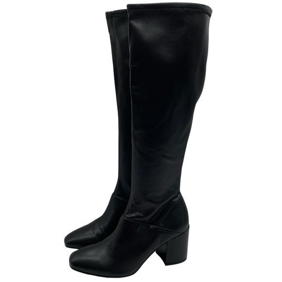 Franco Sarto Shoes - Franco Sarto Womens Shoes Tribute Boots Sz 6 Tall Black Vegan Heeled Feminine